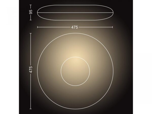 Plafoniera LED Philips Hue Cher, Bluetooth, 24W (204W), 2900 lm, - Image 3