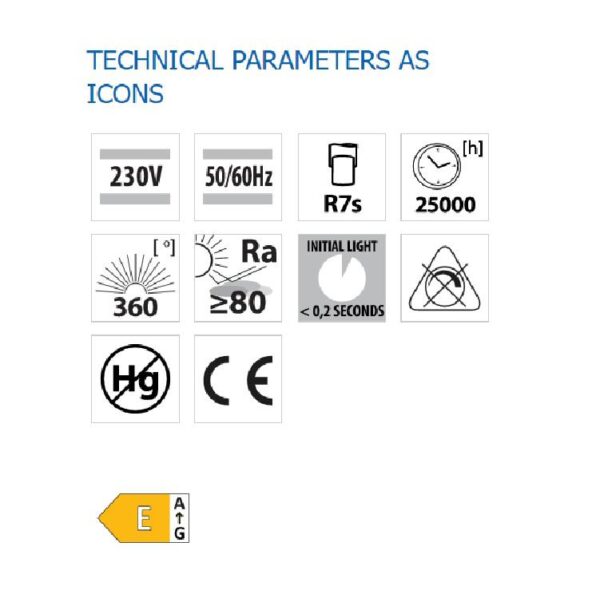 Bec LED Vivalux, R7s, 8W (75W), 1050 lm, lumina calda - Image 4