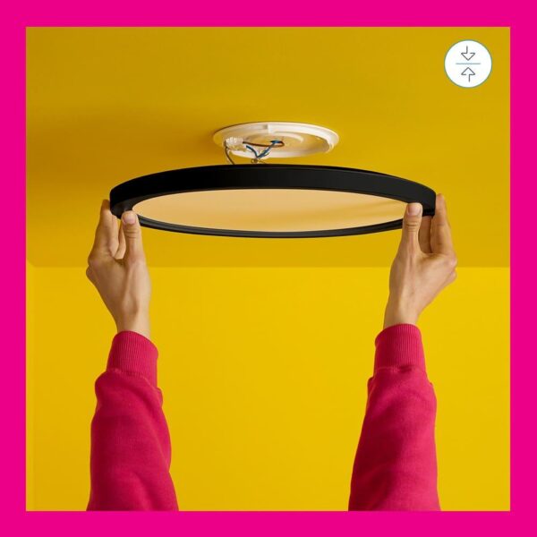 Plafoniera LED RGB WiZ SuperSlim, Wi-Fi, control vocal, 22W, 2600 - Image 6