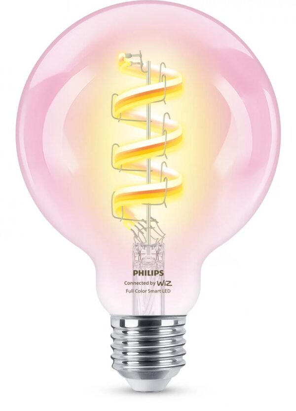 Bec LED RGB inteligent Philips Filament Globe G95, Wi-Fi, E27, - Image 3