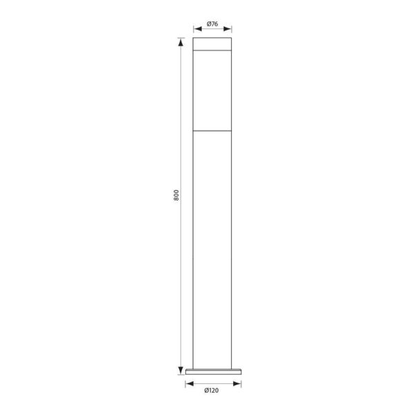 Stalp pentru iluminat exterior Vivalux TOKYO, E27, max. 1x60W, IP44, - Image 3