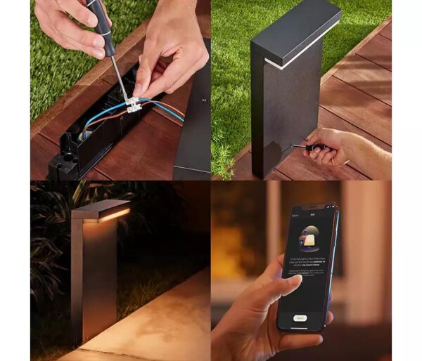 Stalp LED RGB pentru exterior Philips Hue Nyro, 13.5W (42W), - Image 4