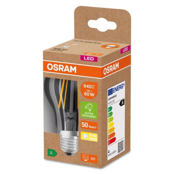 Bec LED Osram Classic A60, Ultra Efficient Light, E27, 4W - Image 3
