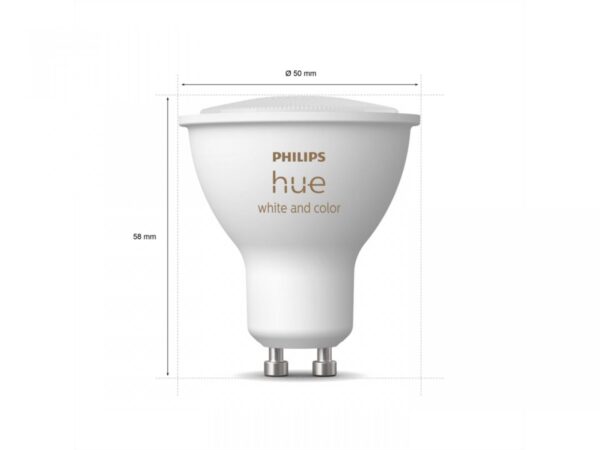 3 Becuri LED RGB inteligente Philips Hue Spot, Bluetooth, GU10, - Image 4