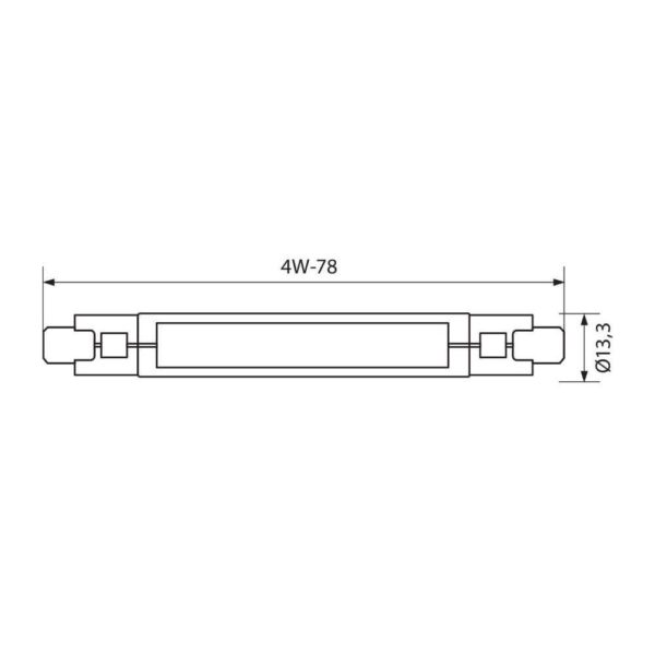 Bec LED Vivalux, R7s, 4W (40W), 470 lm, lumina calda - Image 4