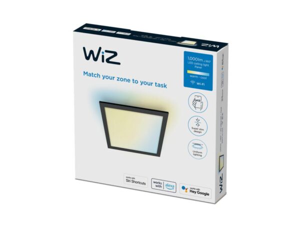 Panou LED WiZ Panel SQ, Wi-Fi, control vocal, 12W, 1000 - Image 4
