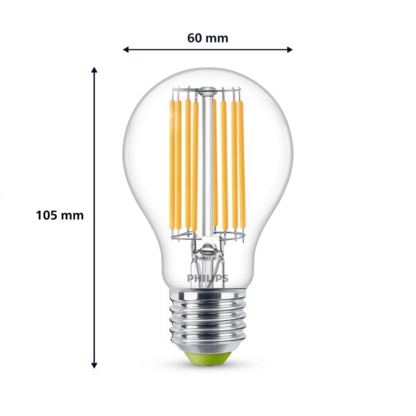 Bec LED Philips Classic A60, Ultra Efficient Light, E27, 4W - Image 4