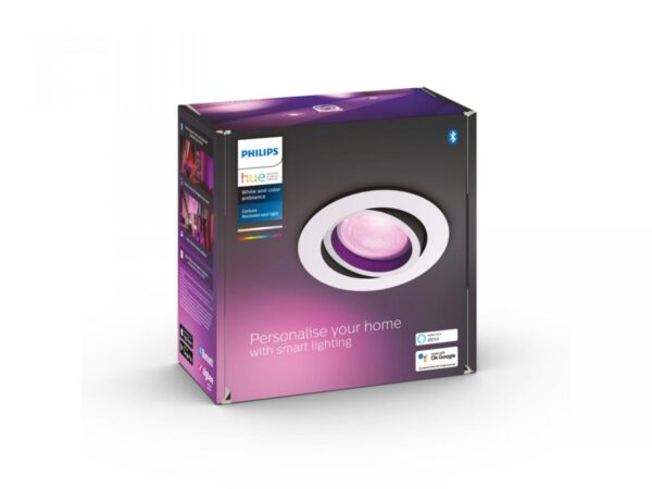 Spot LED RGB incastrat Philips Hue Centura, Bluetooth, GU10, 5.7W, - Image 4