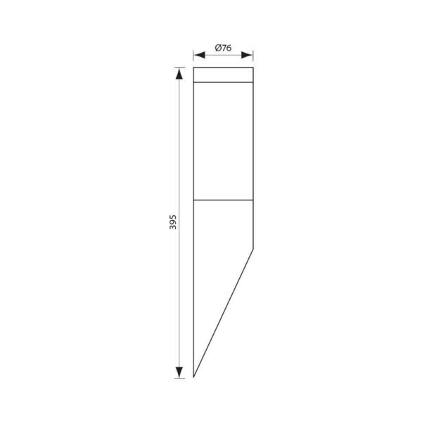 Aplica Vivalux TOKYO, E27, max. 1x60W, IP44, Ø76x395mm, Negru, bec - Image 3