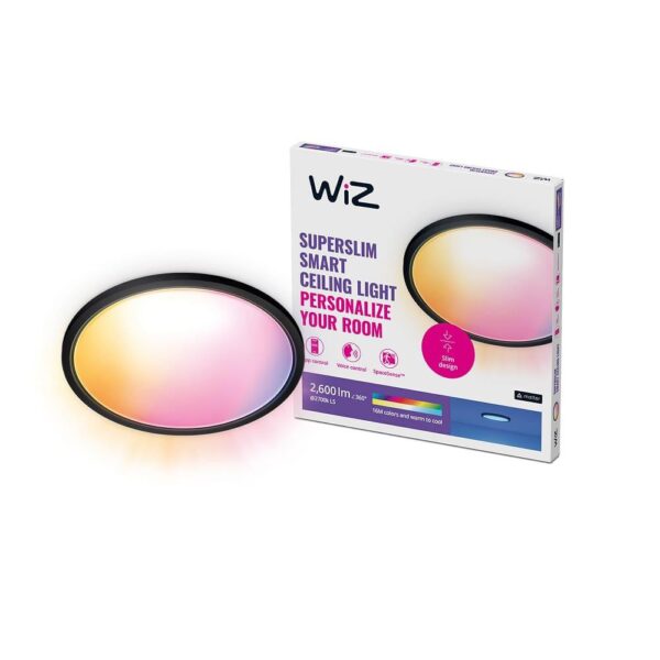 Plafoniera LED RGB WiZ SuperSlim, Wi-Fi, control vocal, 32W, 3750 - Image 3
