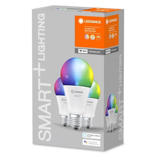 3 Becuri LED RGB inteligent Ledvance SMART+ WiFi Classic Multicolour - Image 5