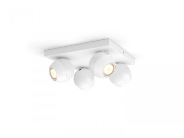Spot LED Cvadruplu Philips Hue Buckram, Bluetooth, 4xGU10, 4x5W, 1400 - Image 4