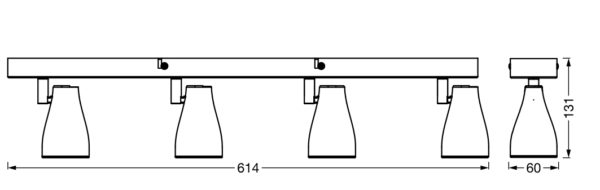 Spot LED cvadruplu ajustabil Ledvance Pear, 4xGU10, 4x4.3W, 1400 lm, - Image 3