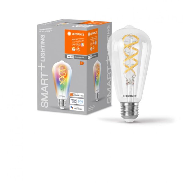 Bec LED RGB inteligent Ledvance SMART+ WiFi Filament Edison, E27, - Image 4