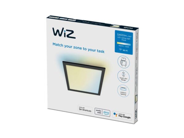 Panou LED WiZ Panel SQ, Wi-Fi, control vocal, 36W, 3400 - Image 4
