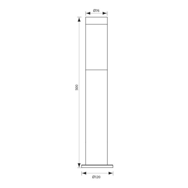 Stalp pentru iluminat exterior Vivalux TOKYO, E27, max. 1x60W, IP44, - Image 3