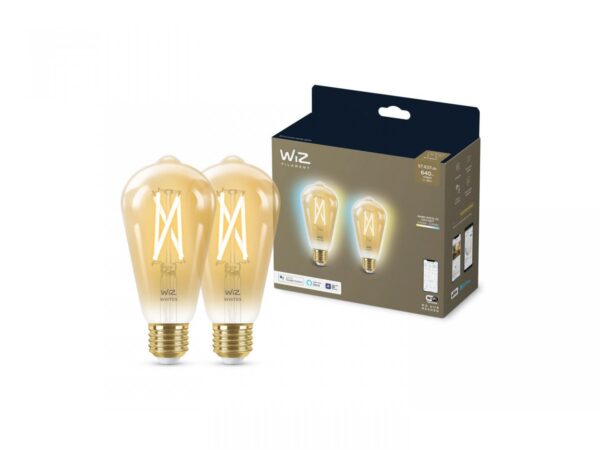 2 Becuri LED inteligente vintage (decorative) WiZ Connected Filament Gold - Image 5