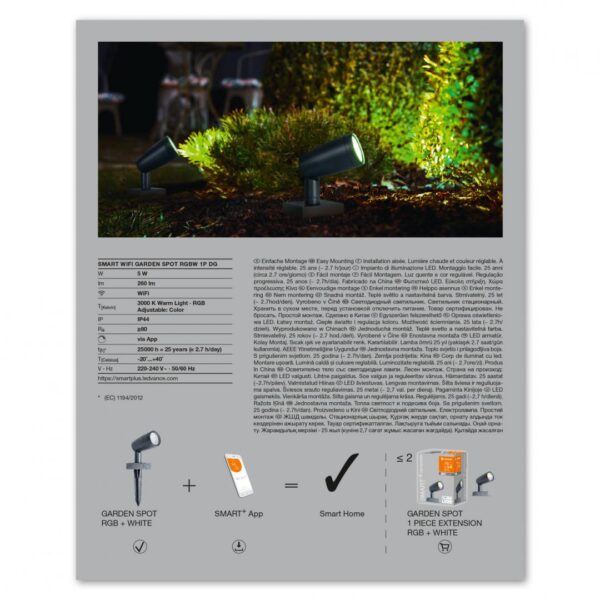Spot LED RGB pentru exterior cu spike Ledvance SMART+ Wifi - Image 7