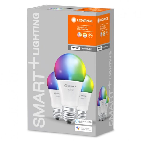 3 Becuri LED RGB inteligent Ledvance SMART+ WiFi Classic Multicolour - Image 5