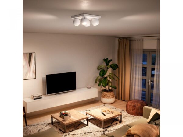 Spot LED Cvadruplu Philips Hue Buckram, Bluetooth, 4xGU10, 4x5W, 1400 - Image 4